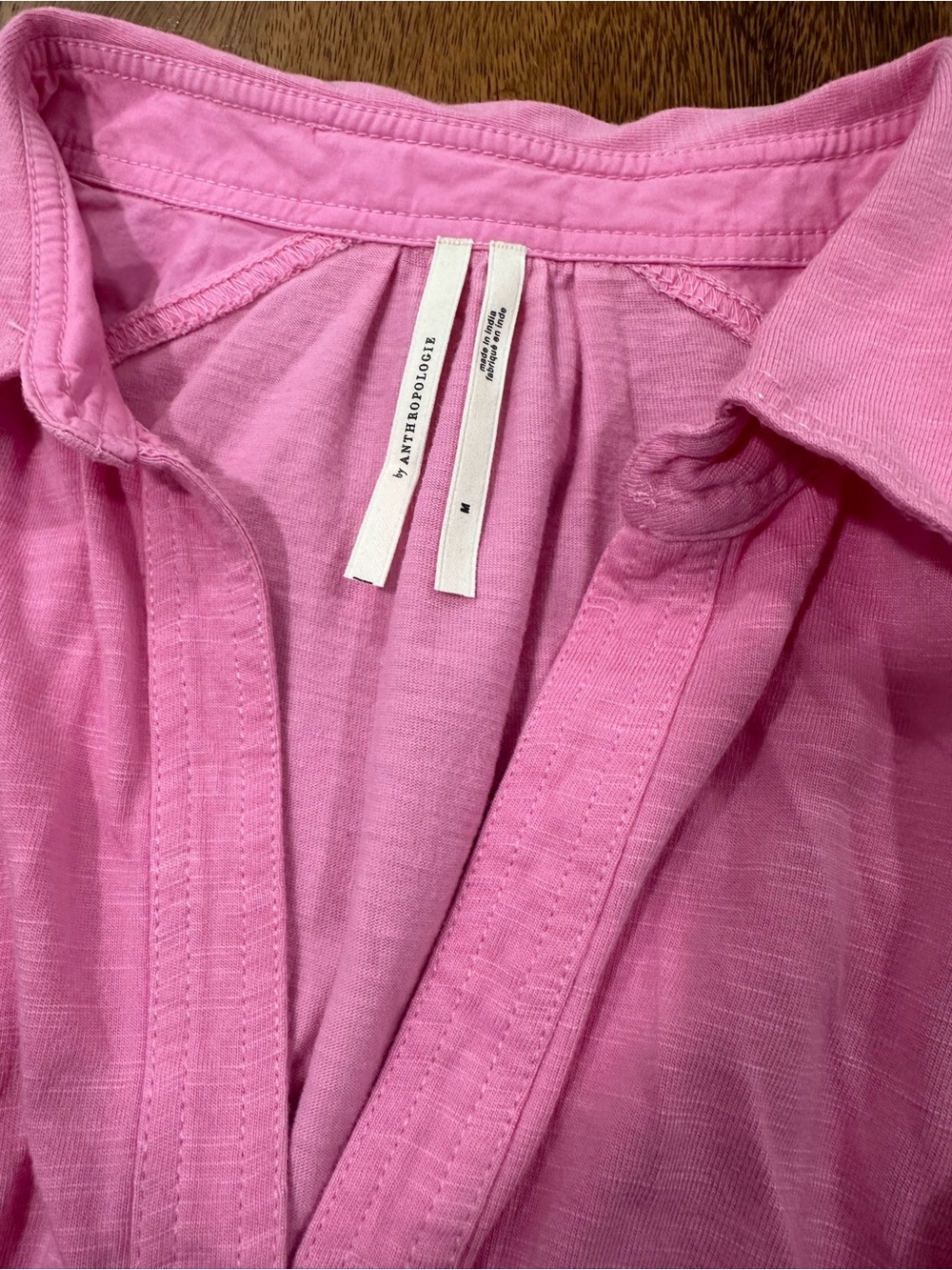 Anthropologie Short Sleeve Cutout Pink Mini Dress Women’s M Boho Casual Beach